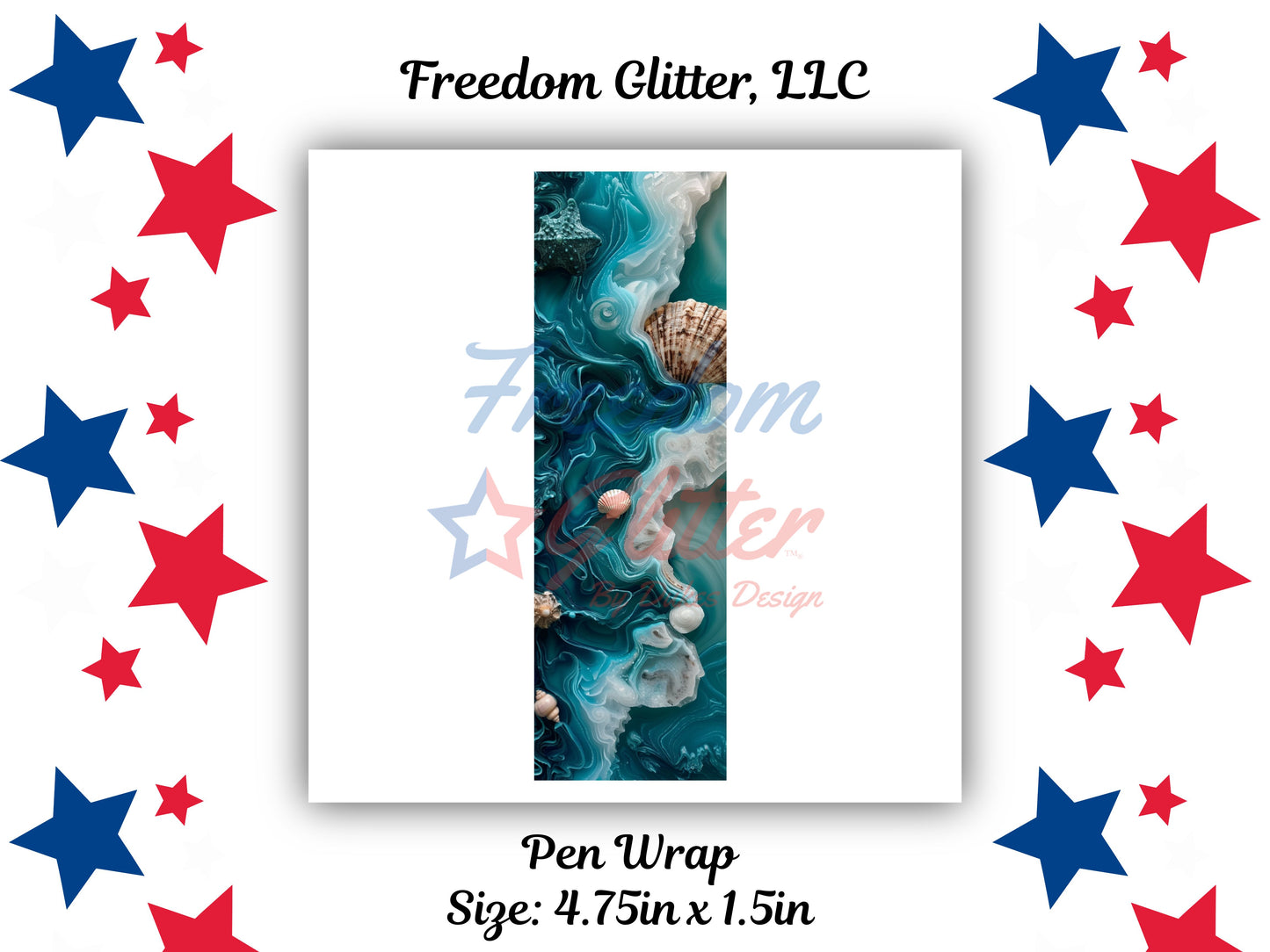 Pen Wrap - Beach Resin 8 Decal (UVDTF)