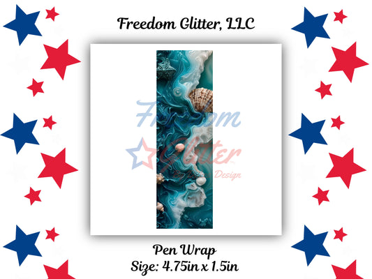 Pen Wrap - Beach Resin 8 Decal (UVDTF)