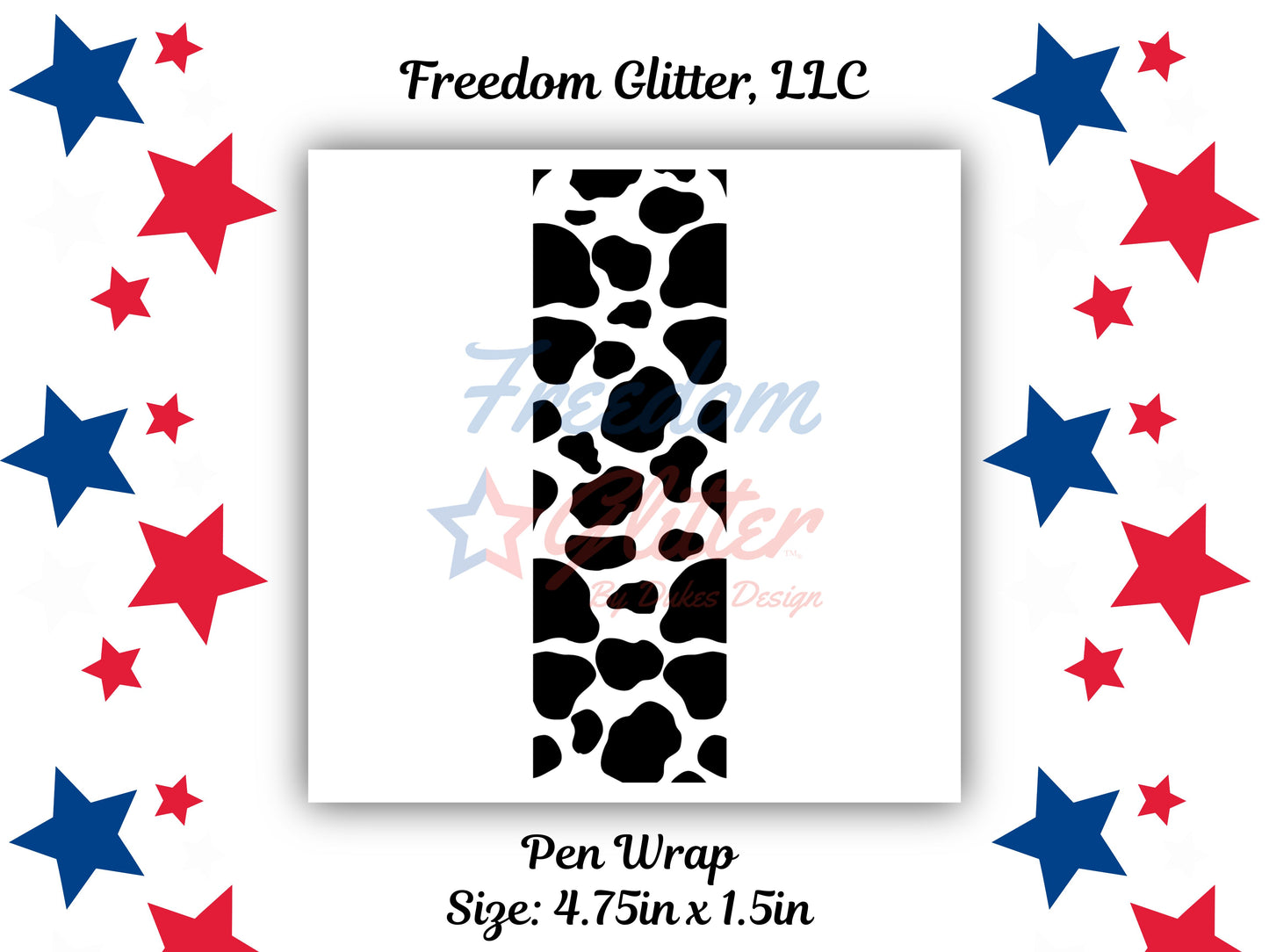 Pen Wrap - Cow Print 3 Decal (UVDTF)