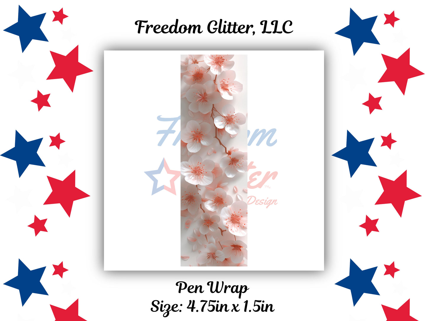 Pen Wrap - Floral Resin 31 Decal (UVDTF)