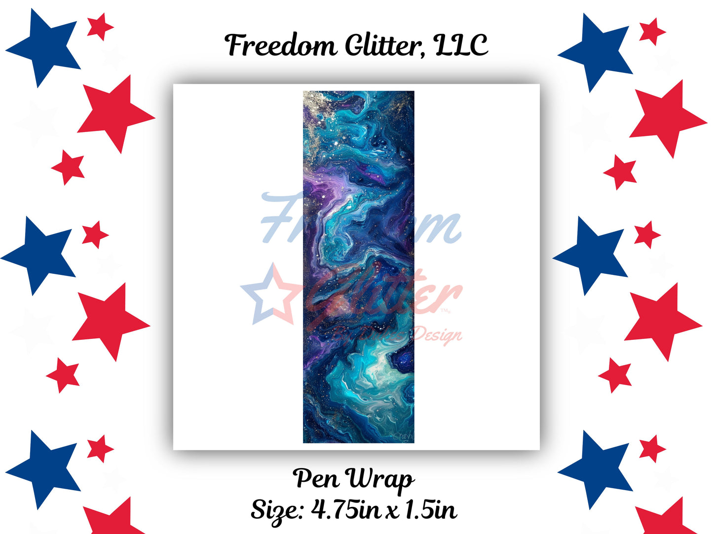 Pen Wrap - Galaxy Resin 1 Decal (UVDTF)