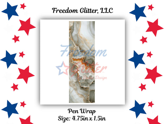 Pen Wrap - Marble Resin 2 Decal (UVDTF)