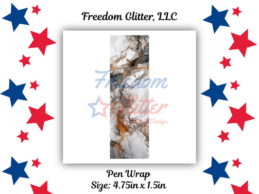 Pen Wrap - Marble Resin 4 Decal (UVDTF)