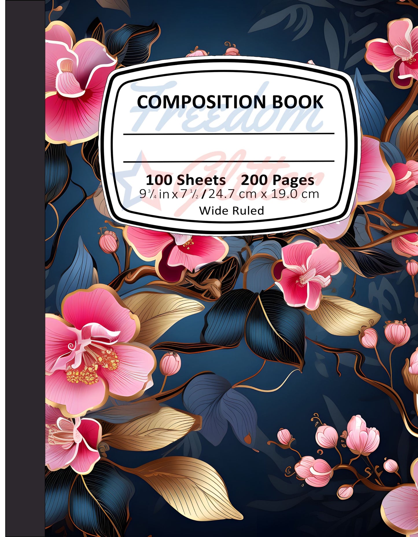 Pink Floral 3 Notebook Cover