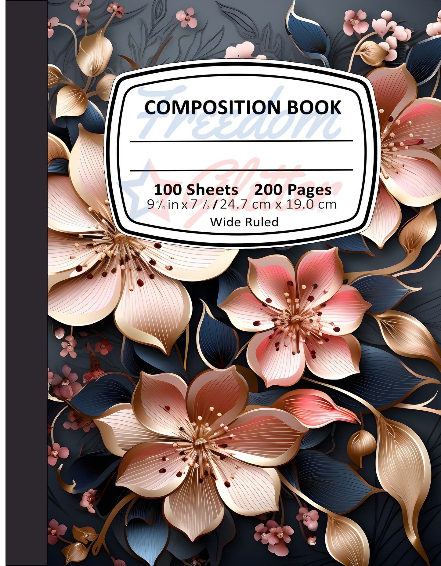 Pink Floral 4 Notebook Cover