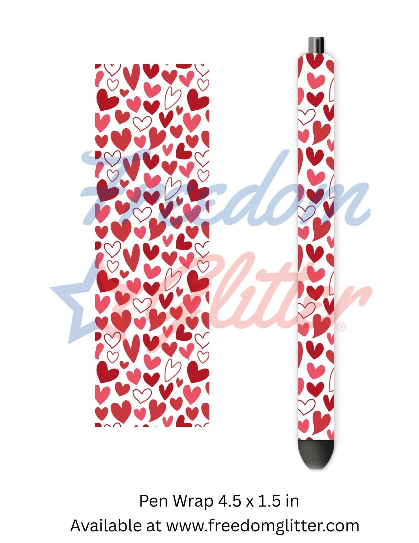 Pink & Red Hearts 1 (Printed Vinyl)