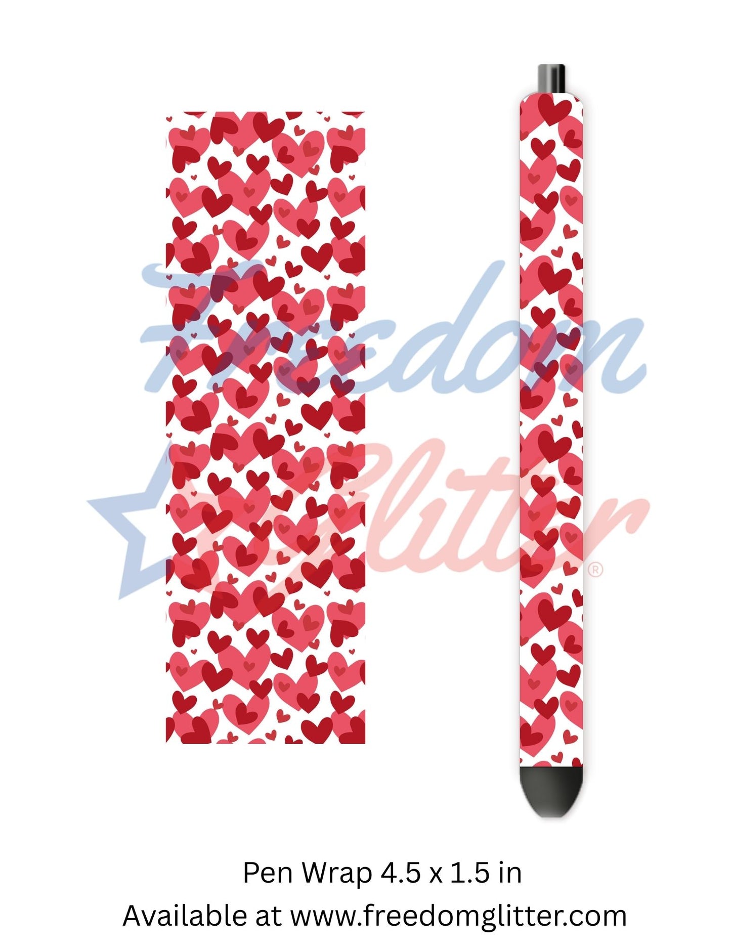 Pink & Red Hearts 2 (Printed Vinyl)