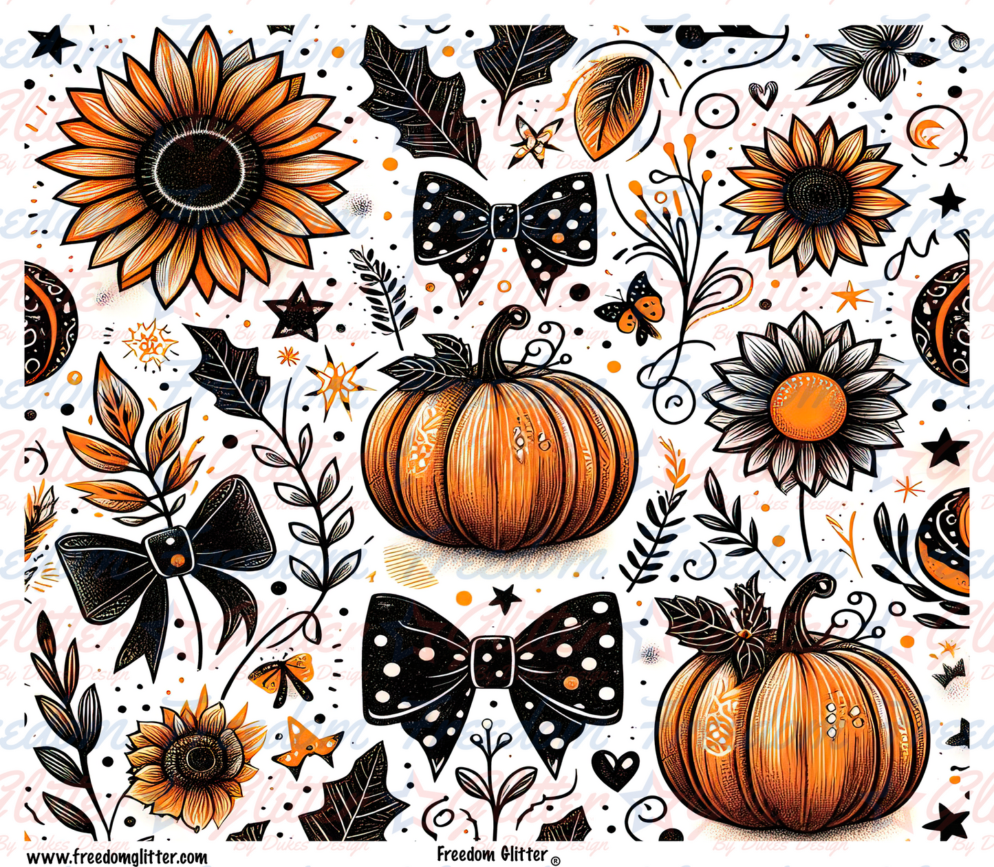 Pumpkins & Bows 2 (Printed Vinyl)