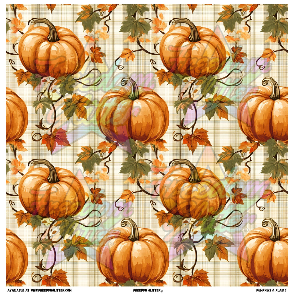 Pumpkins & Plaid 1 (Printed Vinyl)