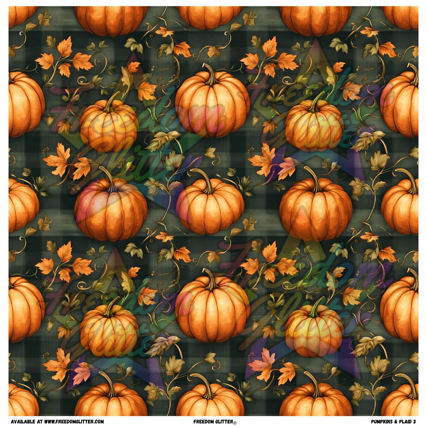 Pumpkins & Plaid 3 (Printed Vinyl)