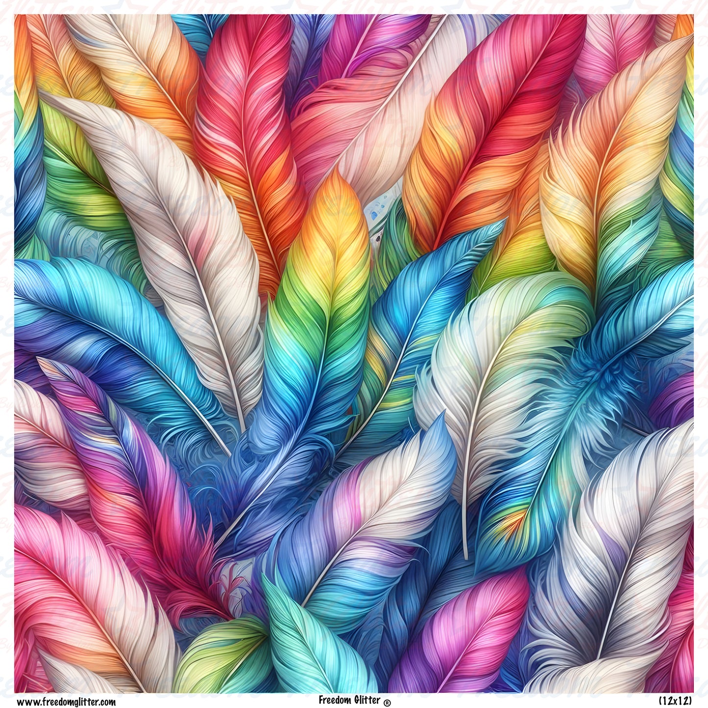Rainbow Feathers 2 (Printed Vinyl)