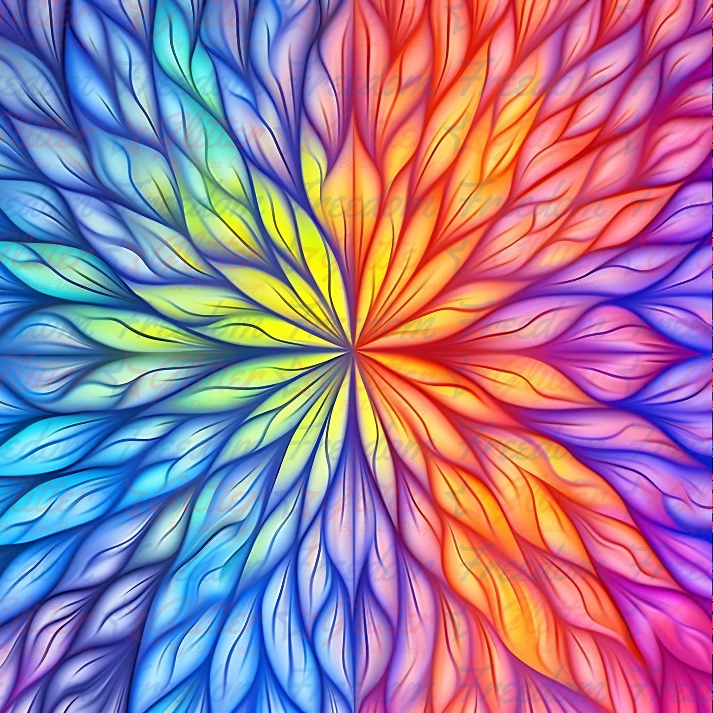 Rainbow Floral 2 (Printed Vinyl)