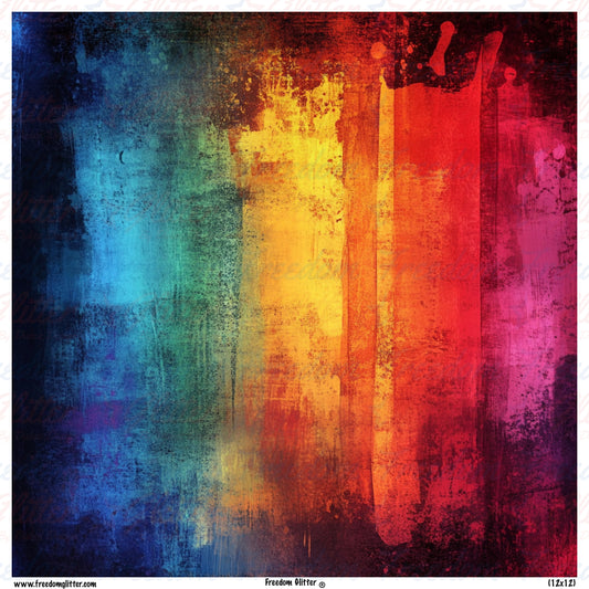 Rainbow Grunge 7 (Printed Vinyl)