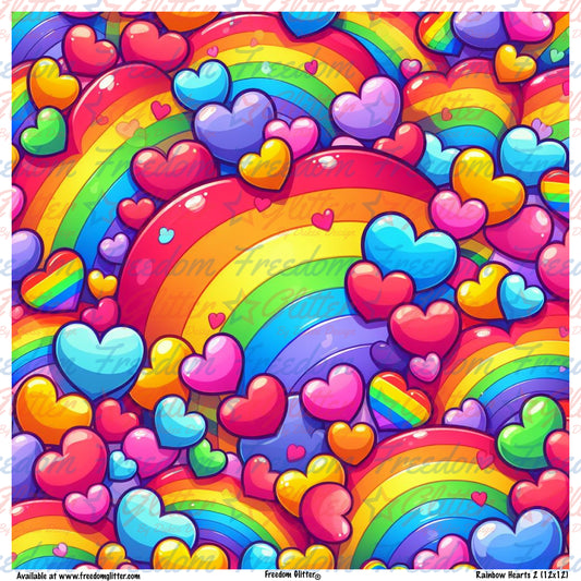 Rainbow Hearts 2 (Printed Vinyl)