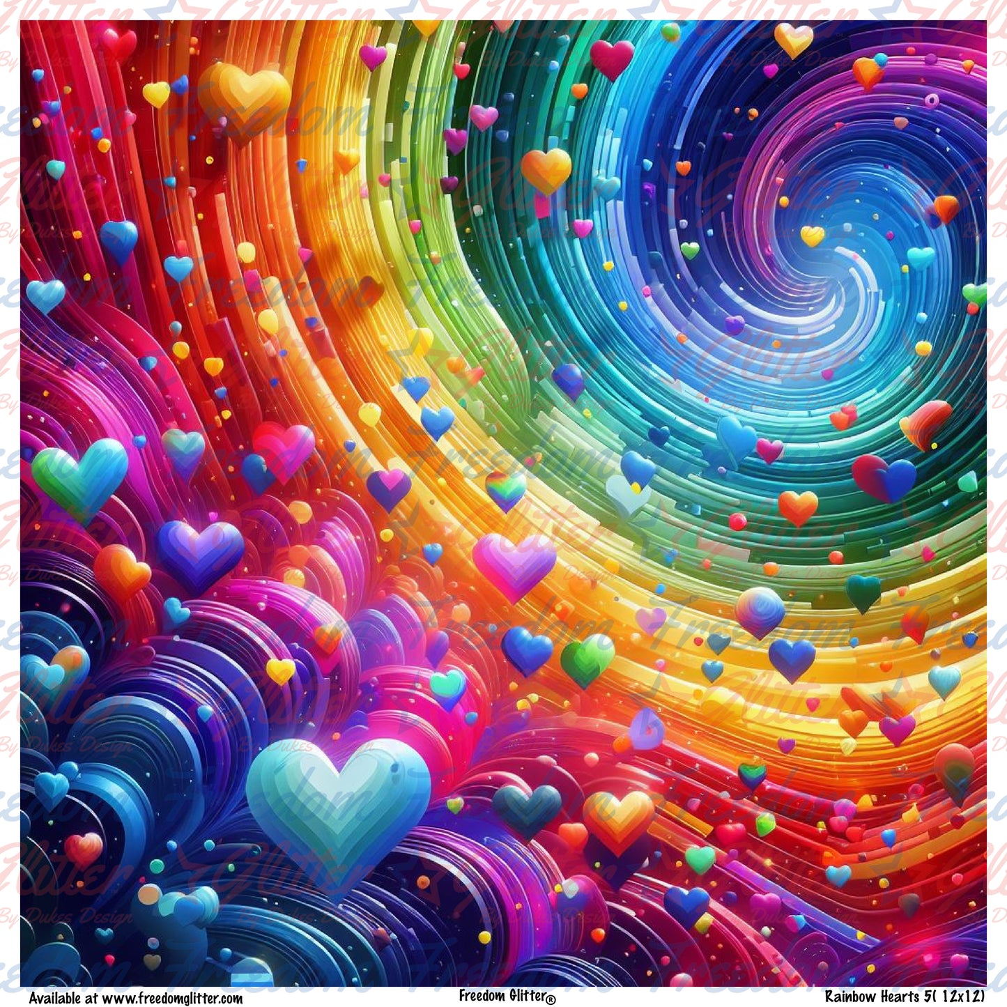Rainbow Hearts 5 (Printed Vinyl)