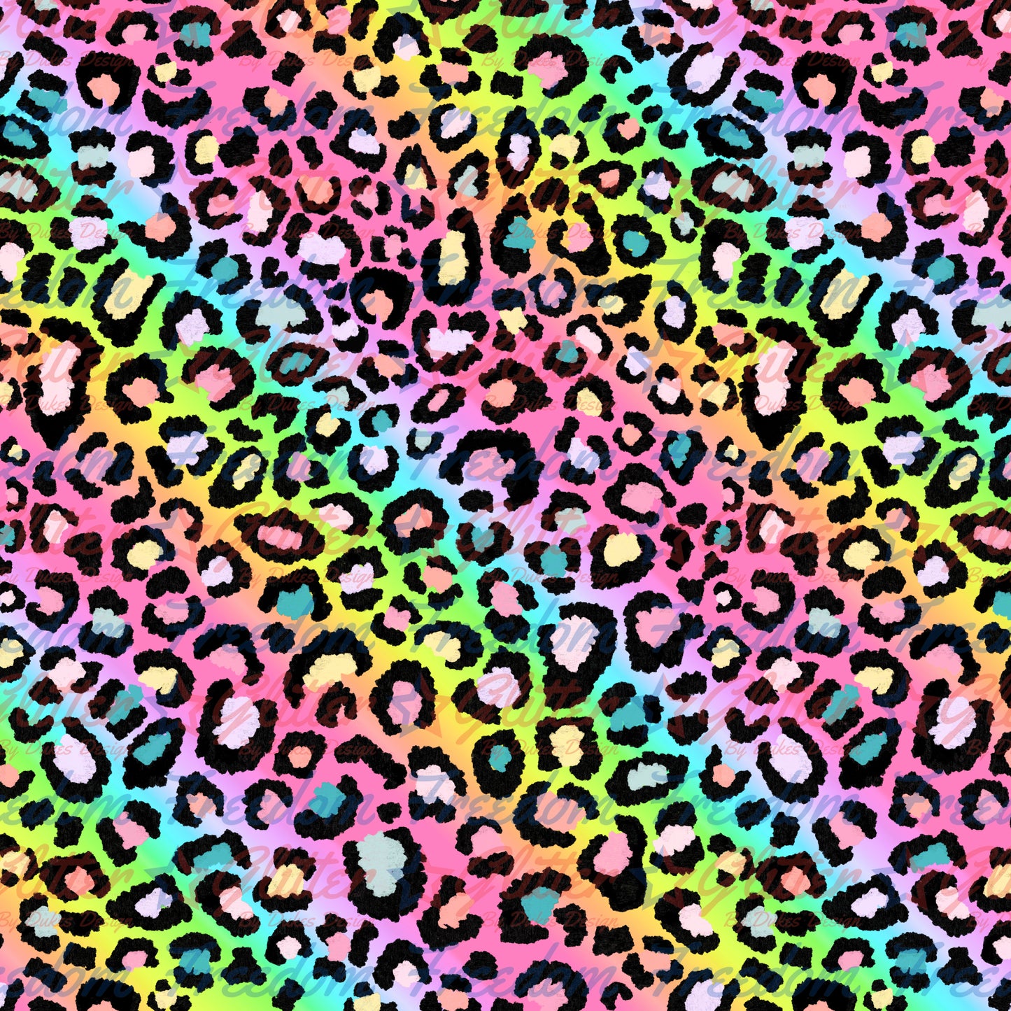 Rainbow Leopard Print 7 (Printed Vinyl)