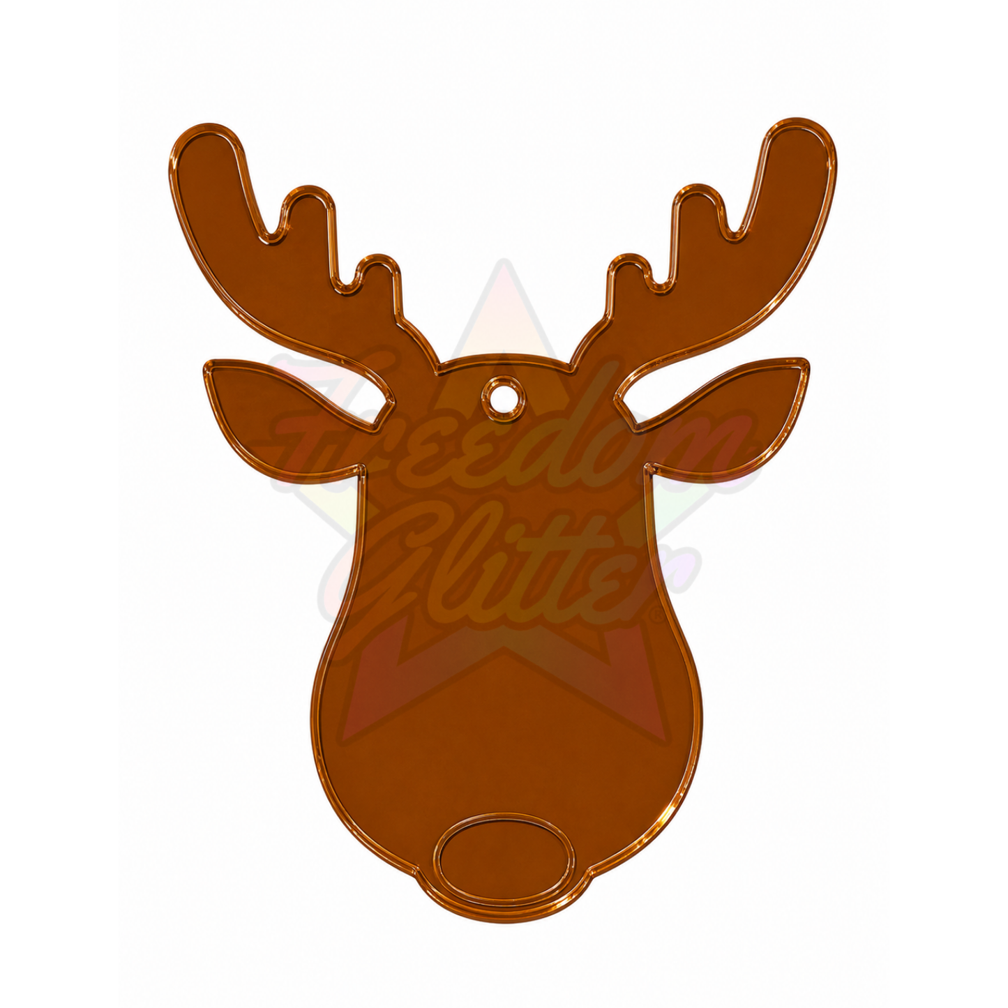 Reindeer Head Acrylic Ornament Blank – 4"