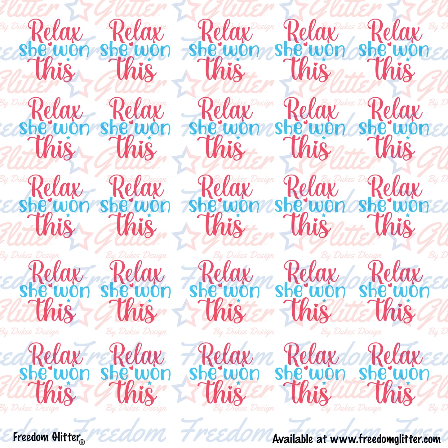 Relax She Won This Stickers