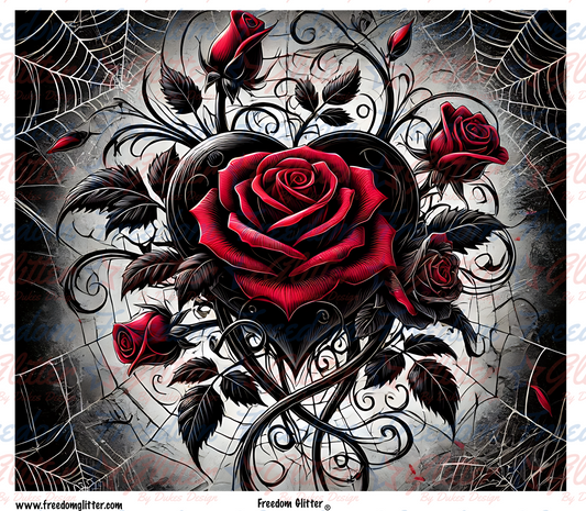 Roses, Hearts & Webs (Printed Vinyl)