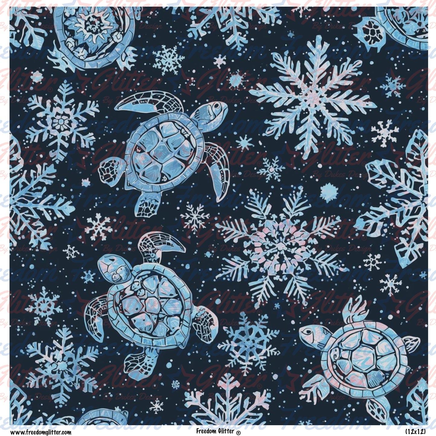 Snowflakes & Turtles 1 (Printed Vinyl)
