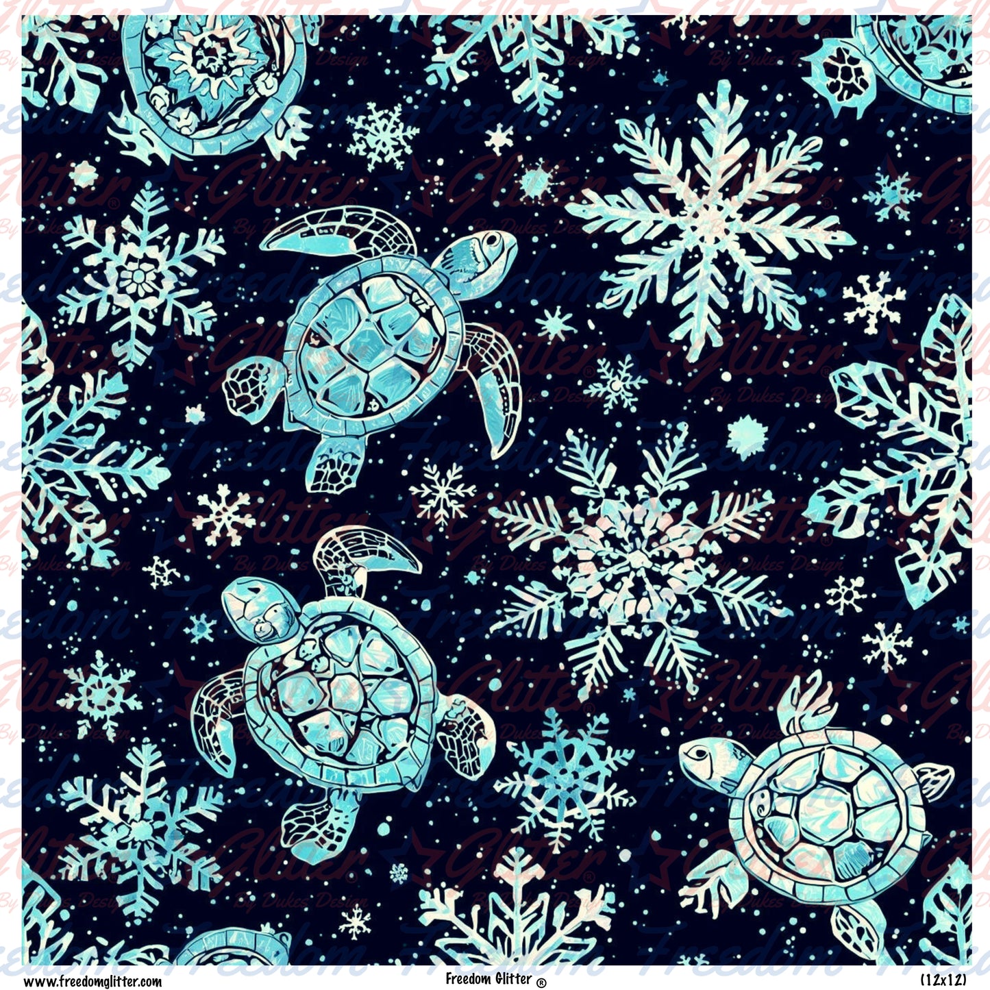 Snowflakes & Turtles 2 (Printed Vinyl)