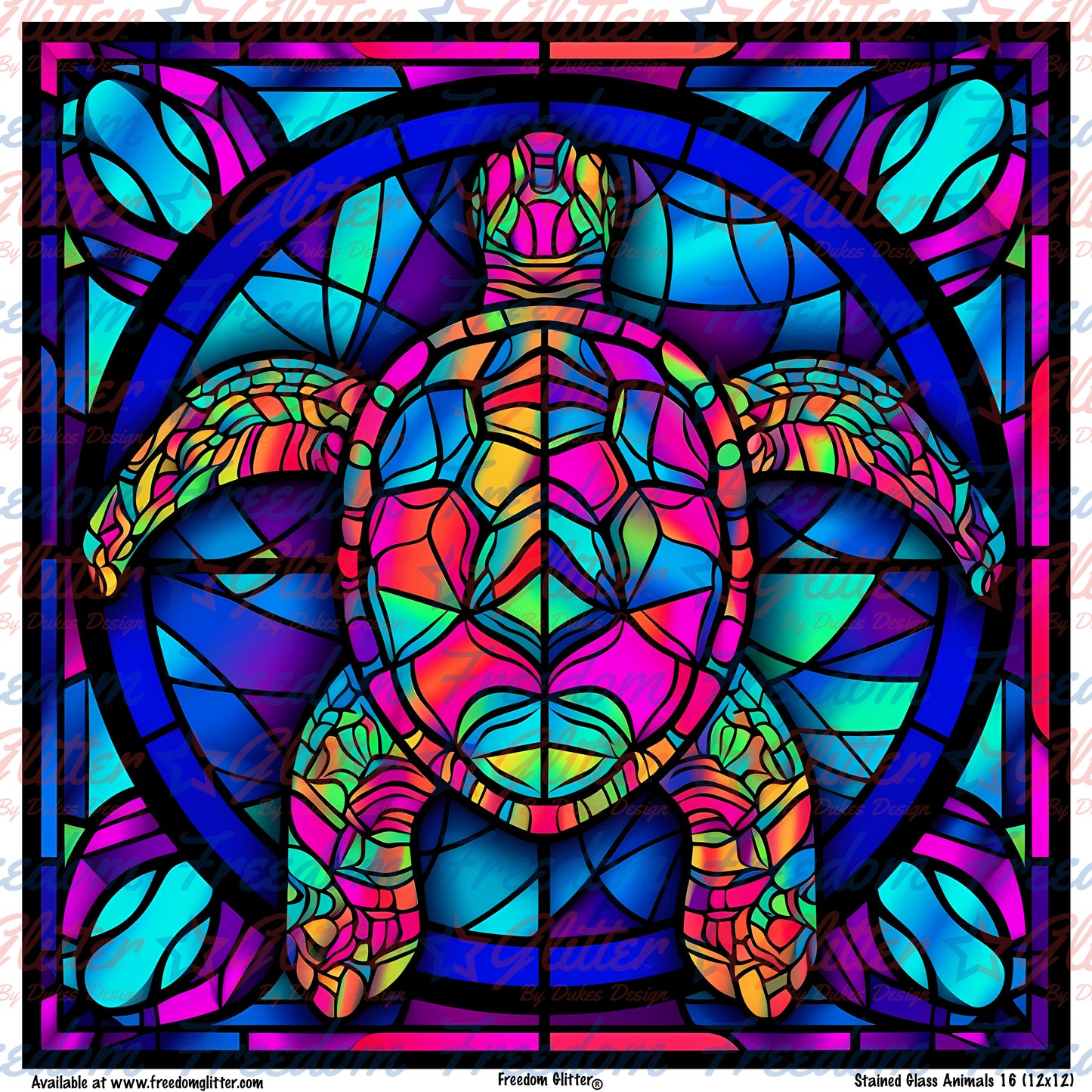 Stained Glass Animals 16 (Printed Vinyl)