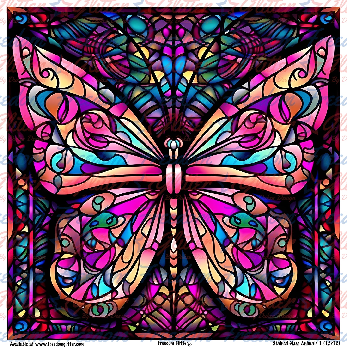 Stained Glass Animals 1 (Printed Vinyl)