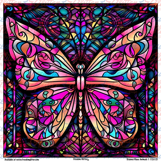 Stained Glass Animals 1 (Printed Vinyl)