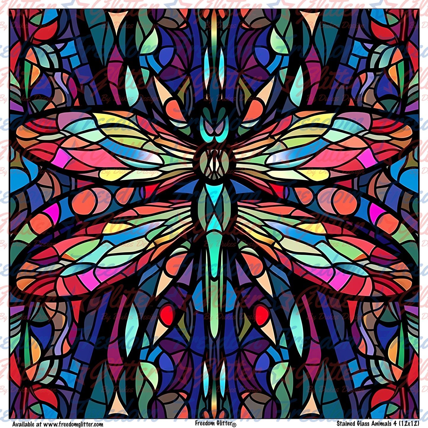 Stained Glass Animals 4 (Printed Vinyl)