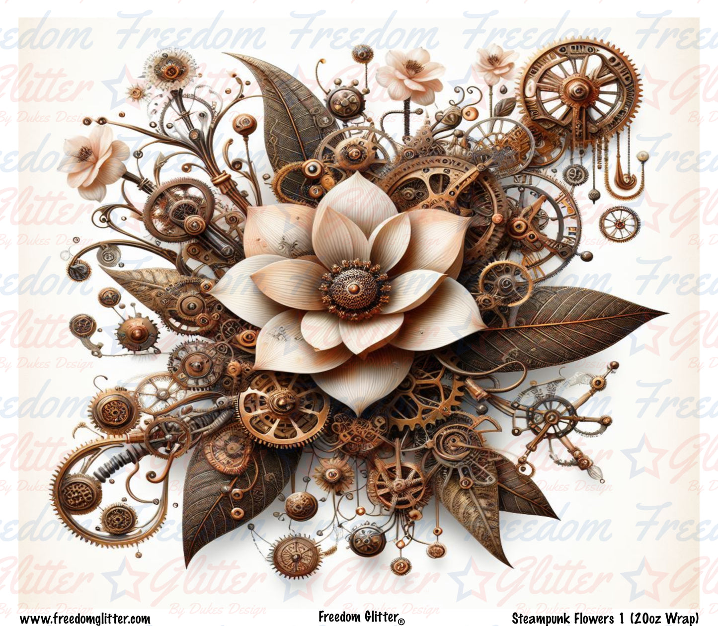 Steampunk Flowers 1 (Printed Vinyl)