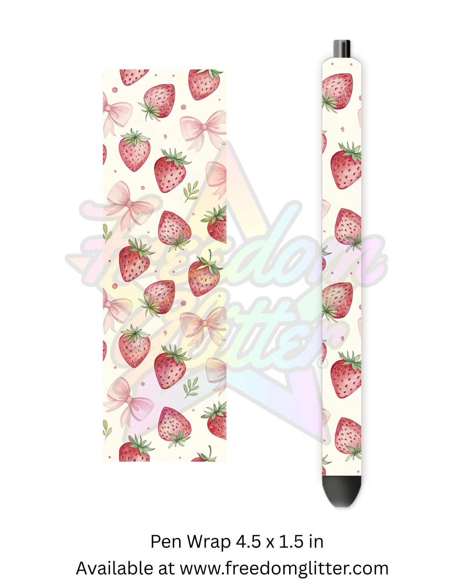 Strawberries & Bows 1 (Printed Vinyl)