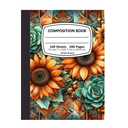 Sunflower Western 2 Notebook Cover