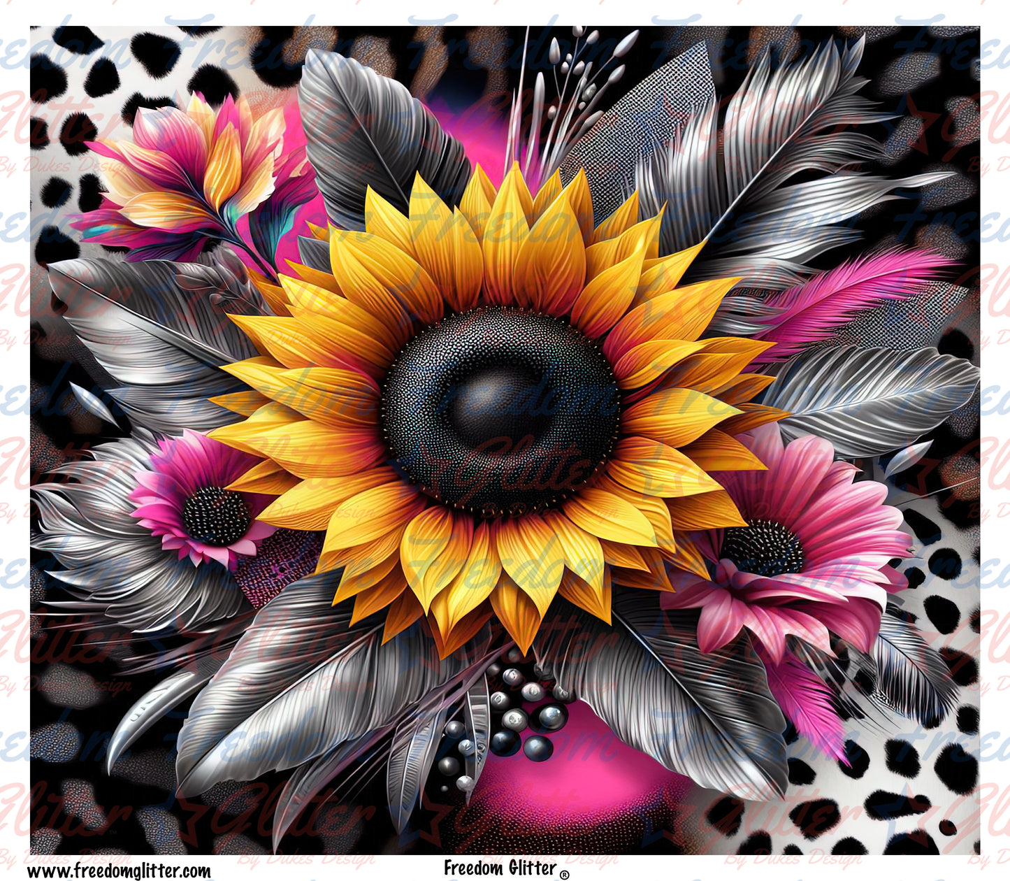 Sunflowers & Leopard Print 10 (Printed Vinyl)