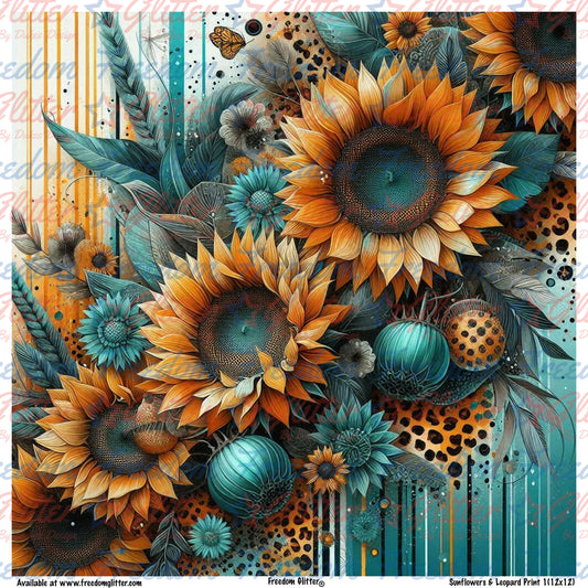 Sunflowers & Leopard Print 1 (Printed Vinyl)