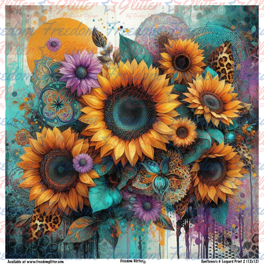 Sunflowers & Leopard Print 2 (Printed Vinyl)