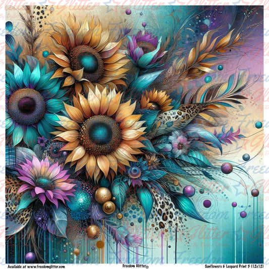 Sunflowers & Leopard Print 3 (Printed Vinyl)
