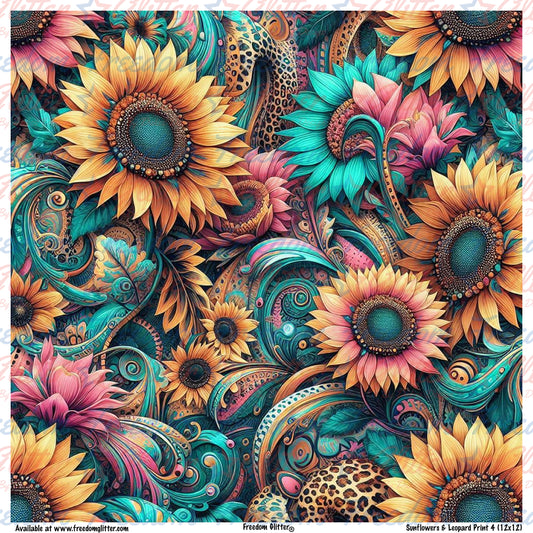 Sunflowers & Leopard Print 4 (Printed Vinyl)