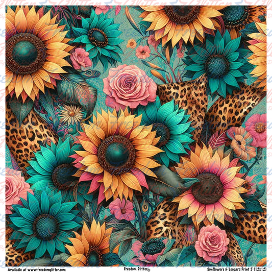 Sunflowers & Leopard Print 5 (Printed Vinyl)