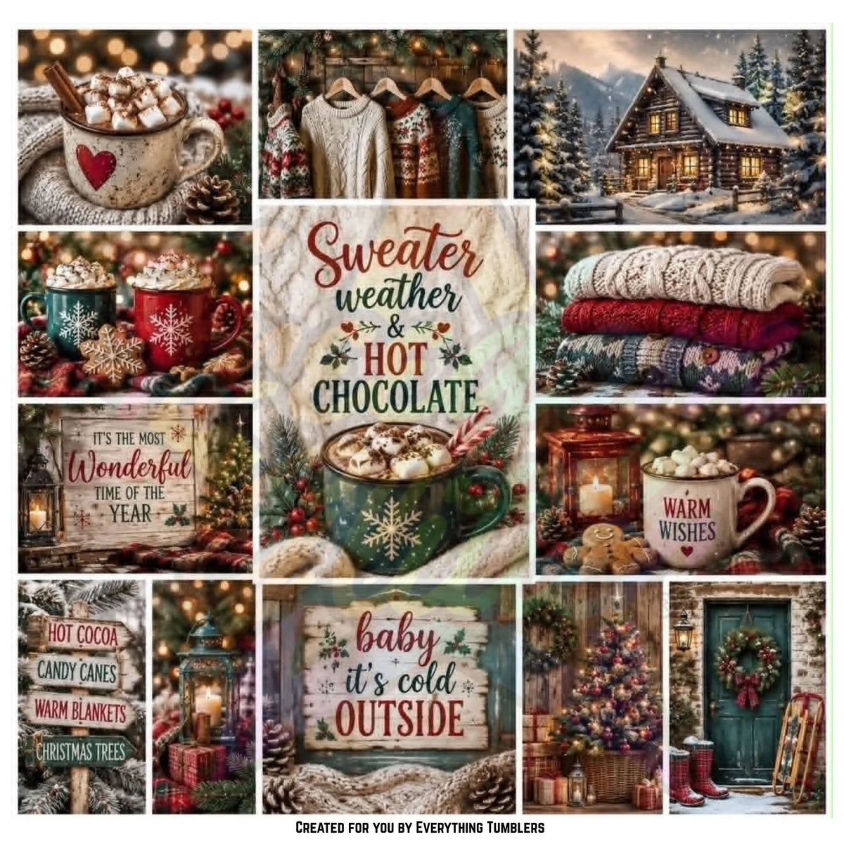 Sweater Weather & Hot Chocolate (Printed Vinyl)