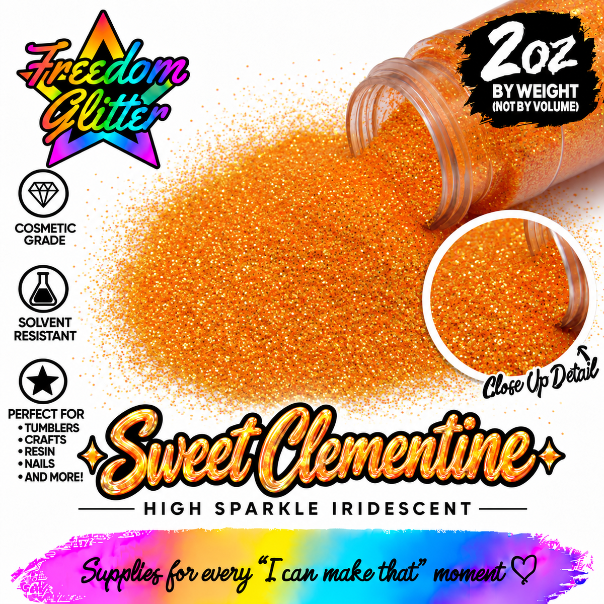 Sweet Clementine (High Sparkle Iridescent)