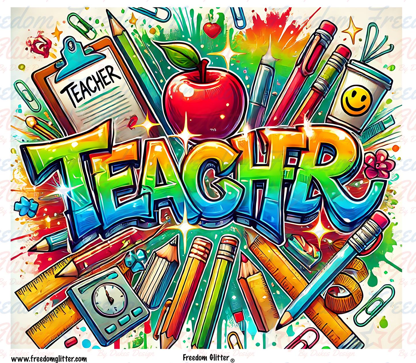 Teacher Colorful (Printed Vinyl)