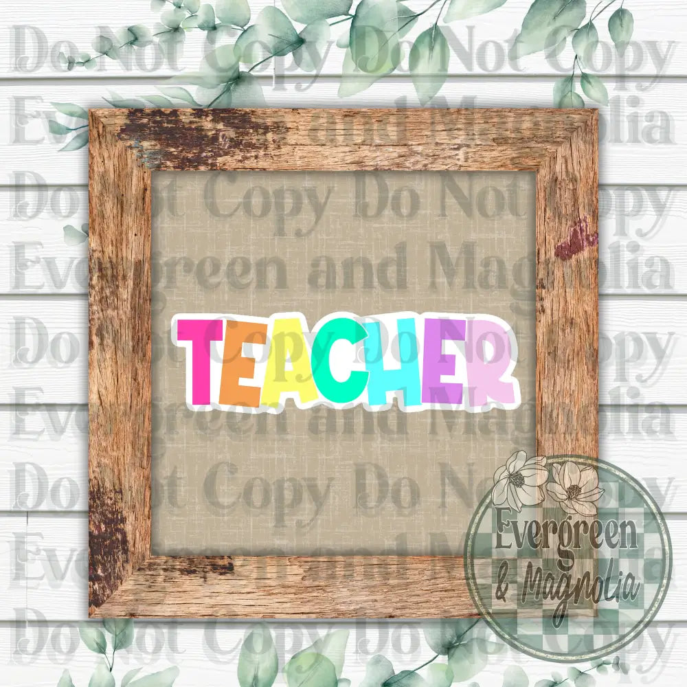 Teacher sticker decal