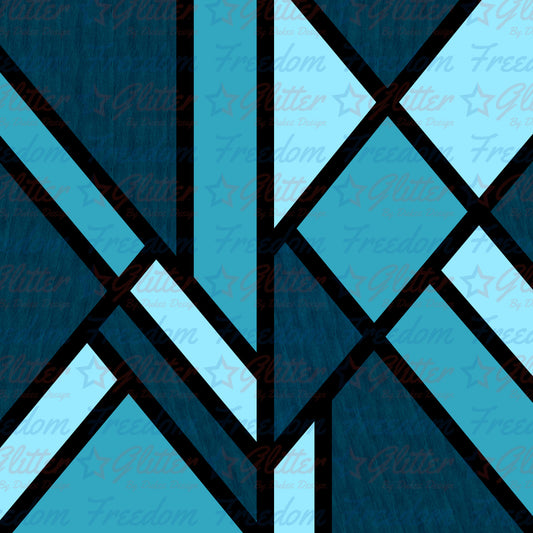 Teal Abstract (Printed Vinyl)