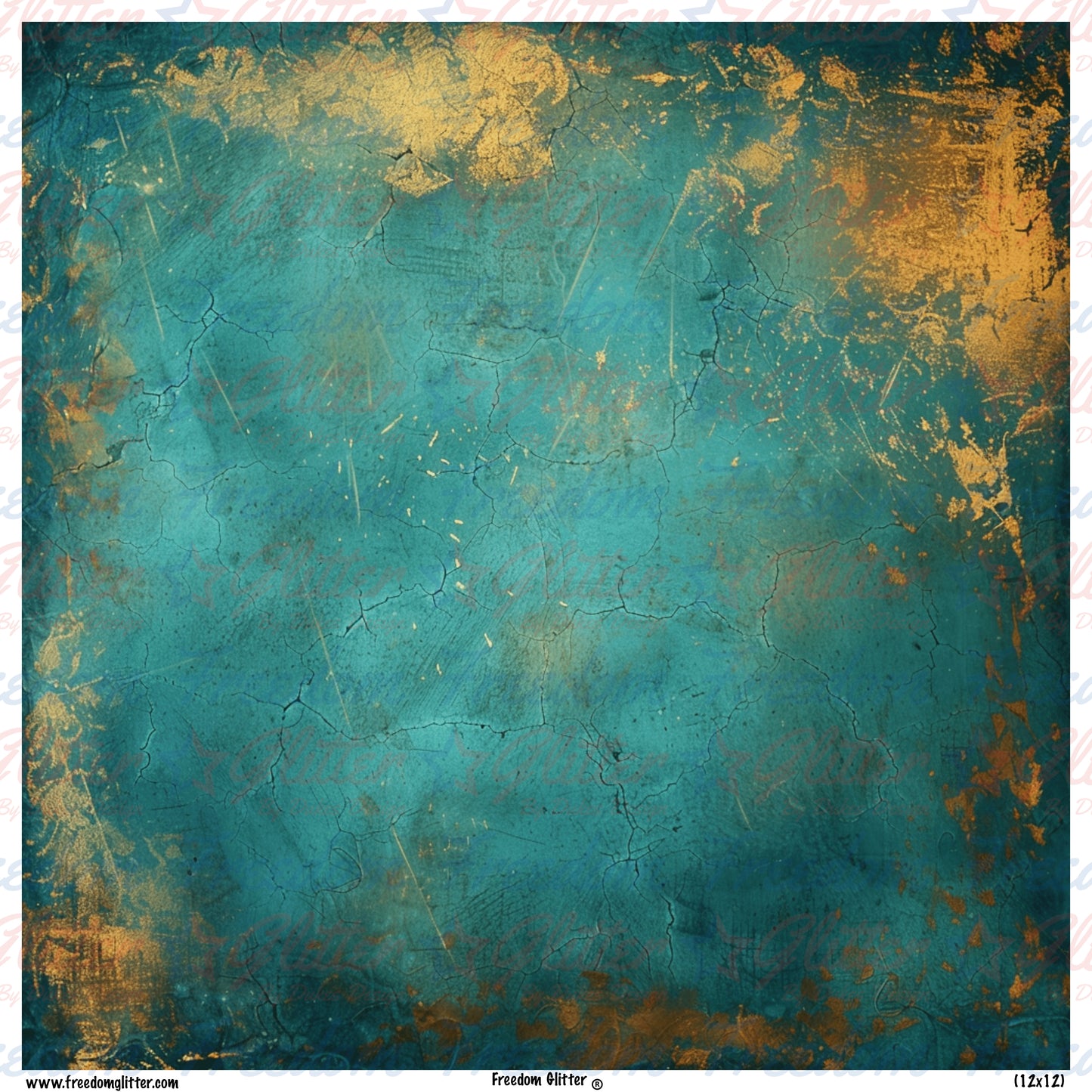 Teal & Gold 4 (Printed Vinyl)