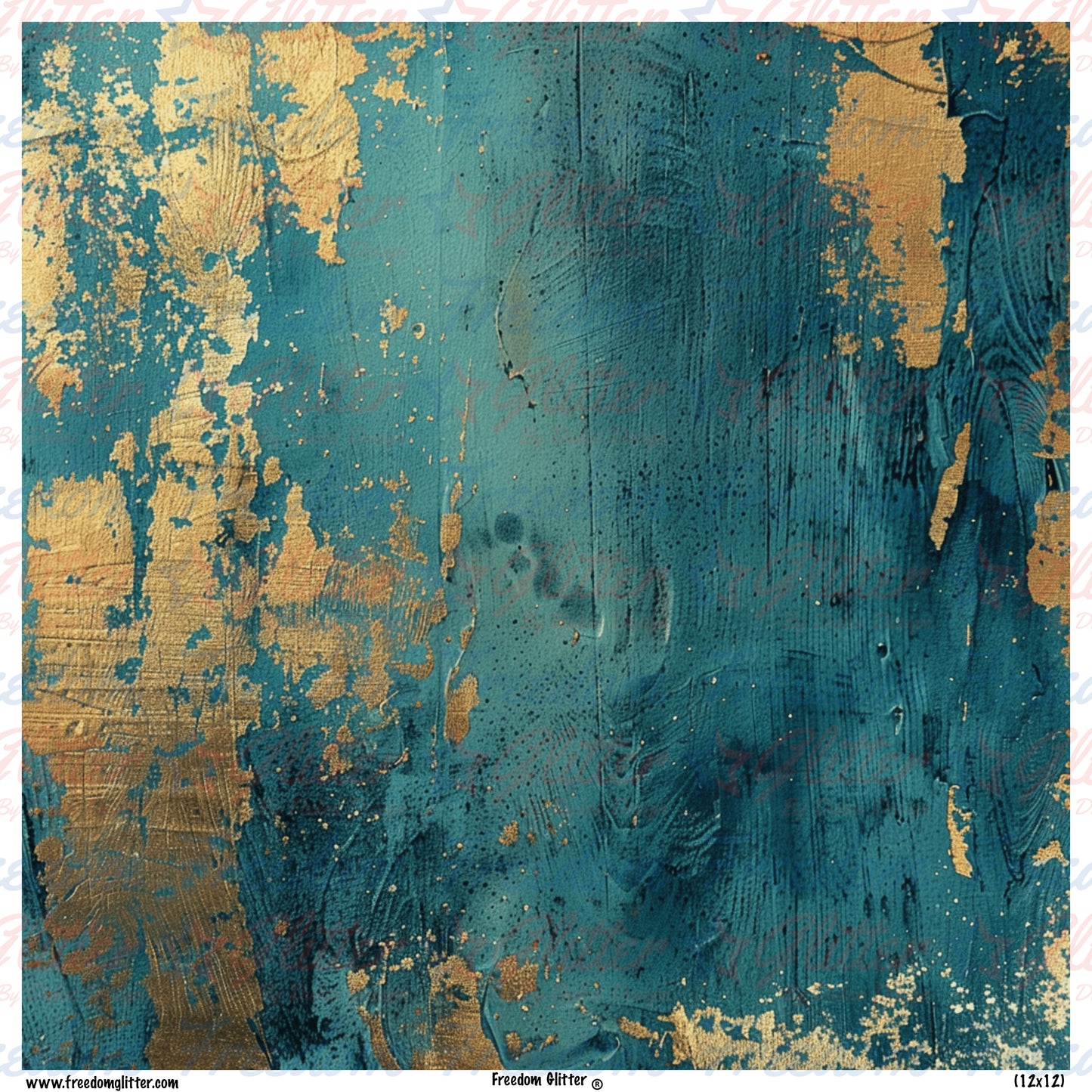 Teal & Gold 5 (Printed Vinyl)