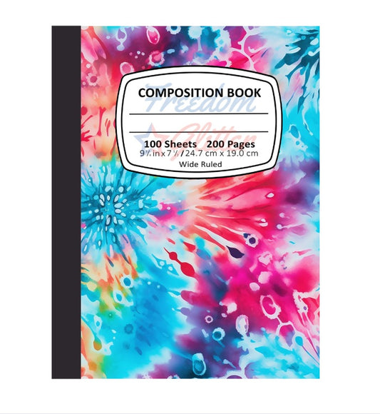 Tie Dye 1 Notebook Cover