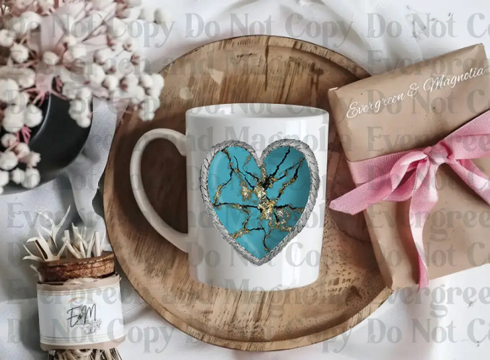 Turquoise Heart (Silver)