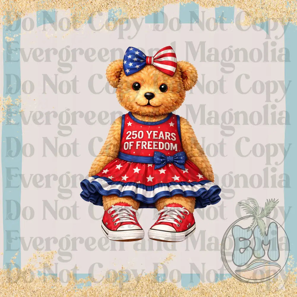 USA bear dress
