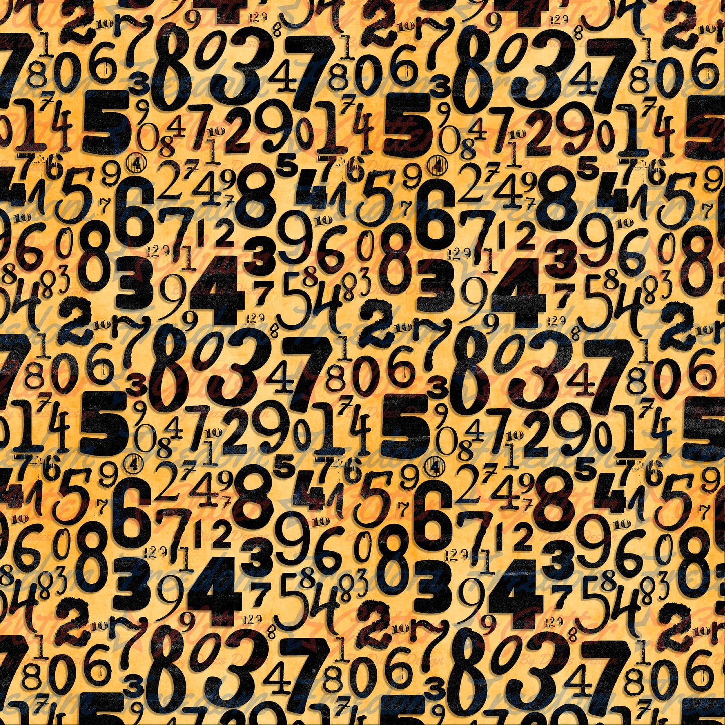 Vintage Numbers (Printed Vinyl)