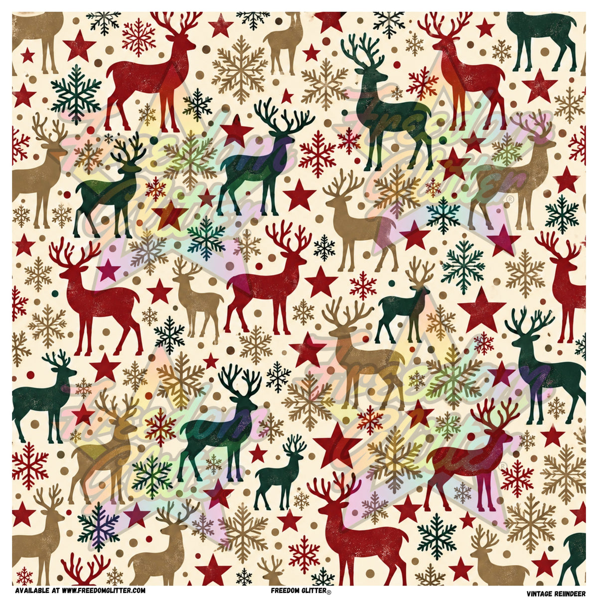 Vintage Reindeer (Printed Vinyl)